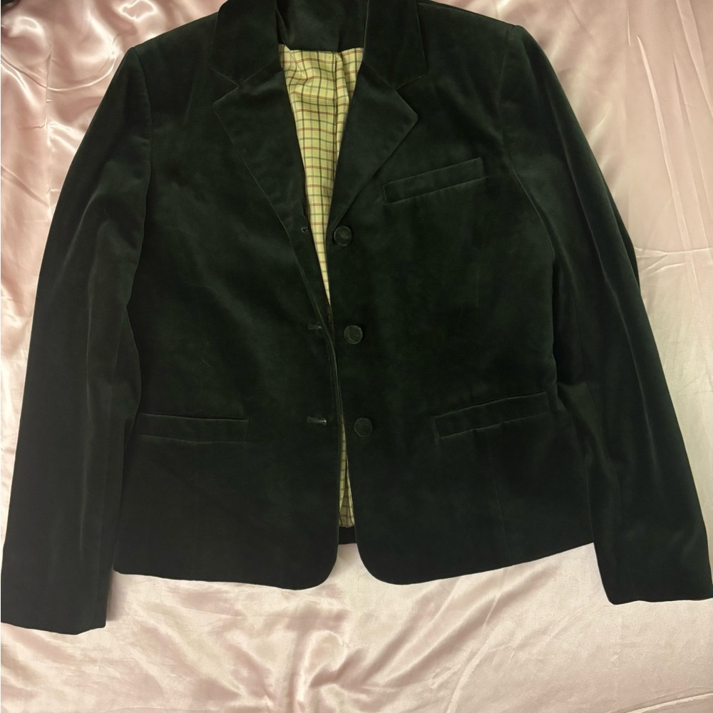 Orvis Women's Dark Green Velvet Blazer